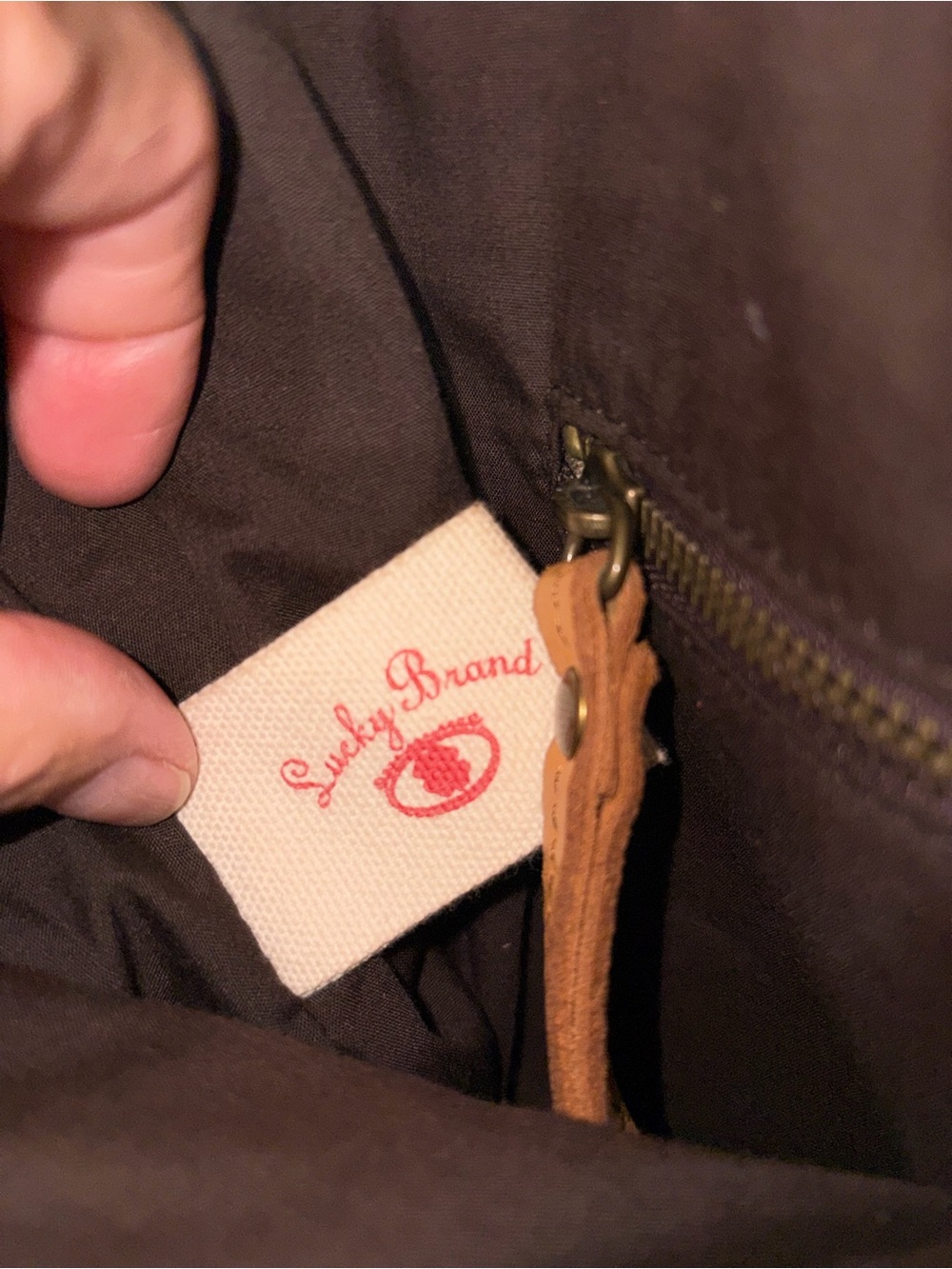 Lucky Brand Multicolor Scallop Suede Hobo with Tan Trim - Picture 6 of 8